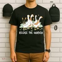 Ducks Release The Quacken Cute Duck T-Shirt thumb 6