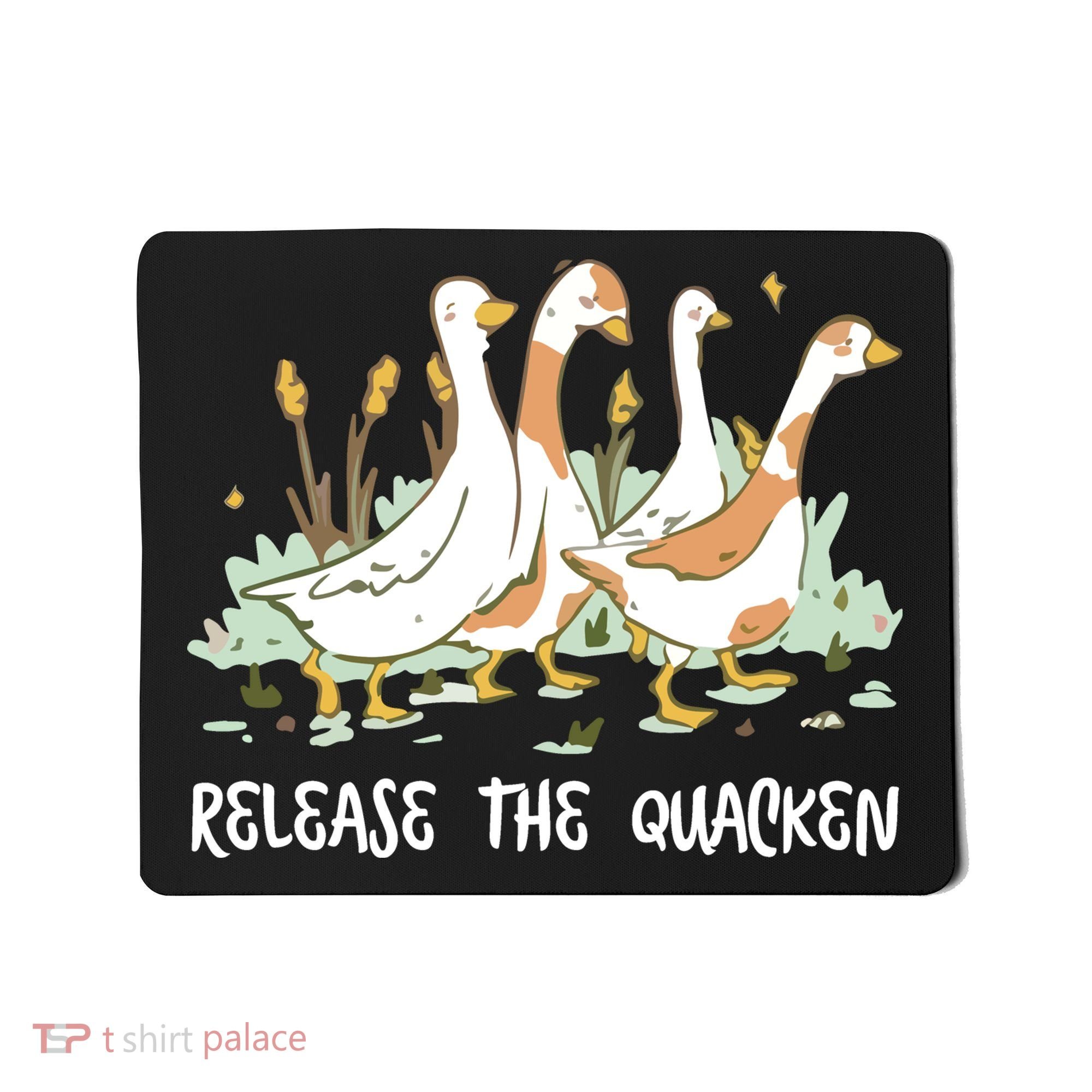 Ducks Release The Quacken Cute Duck Mousepad