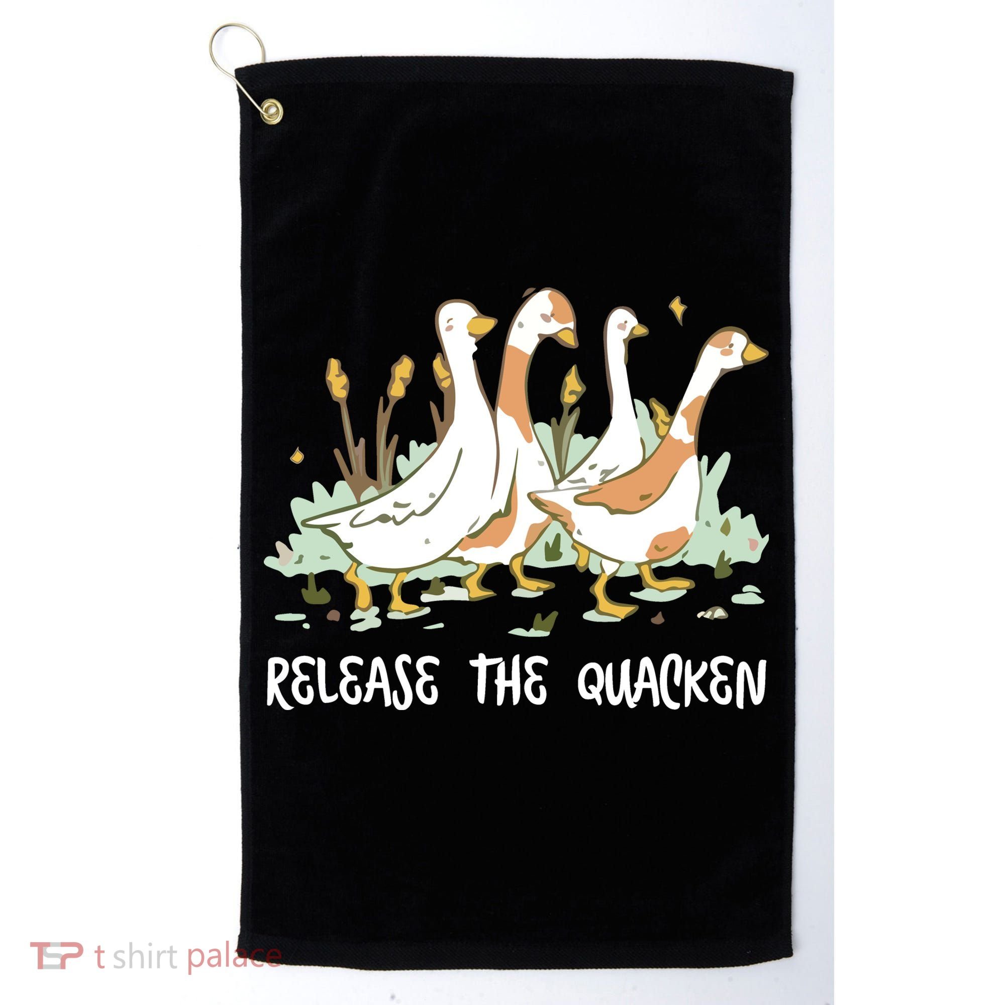 Ducks Release The Quacken Cute Duck Golf Towel
