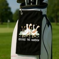 Ducks Release The Quacken Cute Duck Golf Towel thumb 2