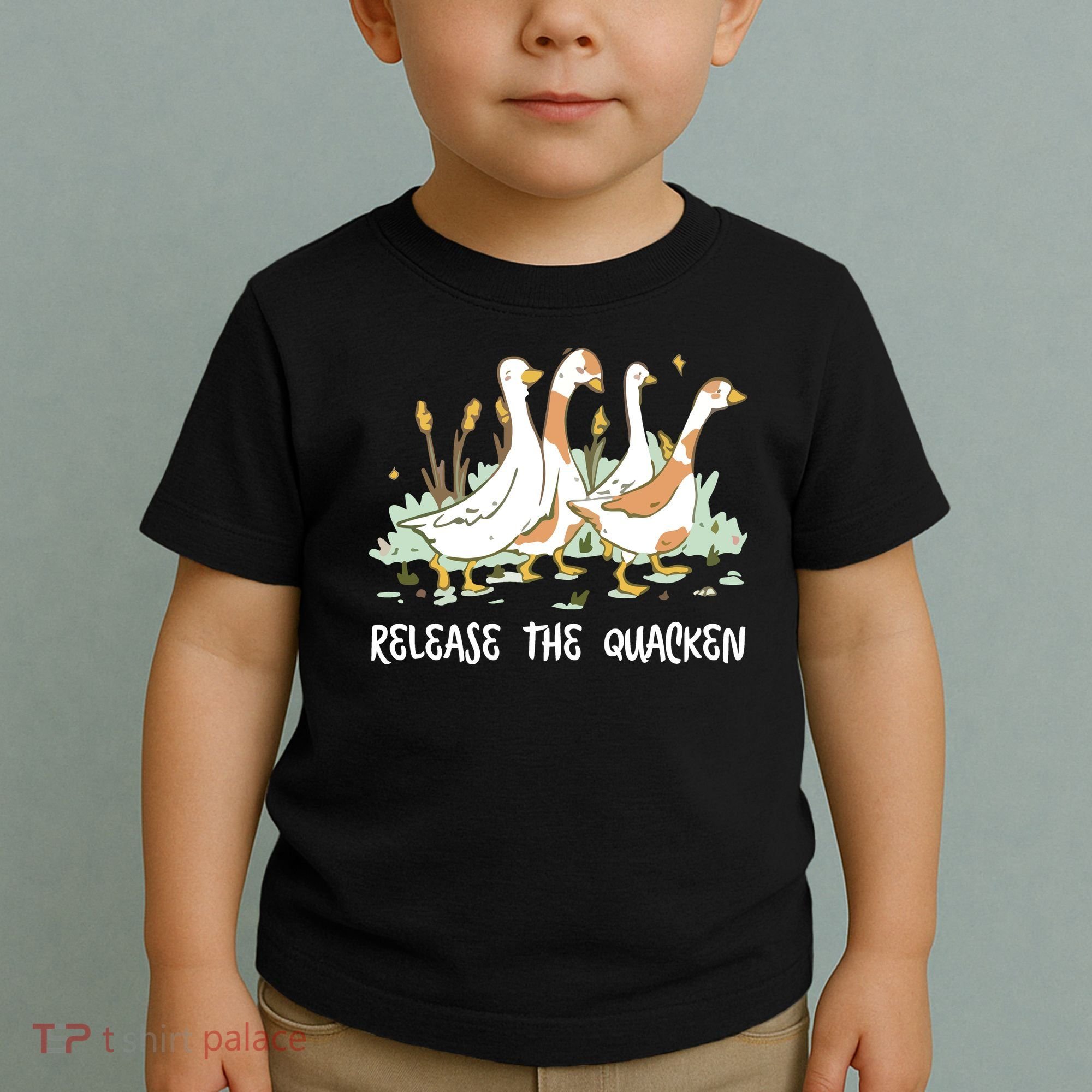 Ducks Release The Quacken Cute Duck Toddler T-Shirt