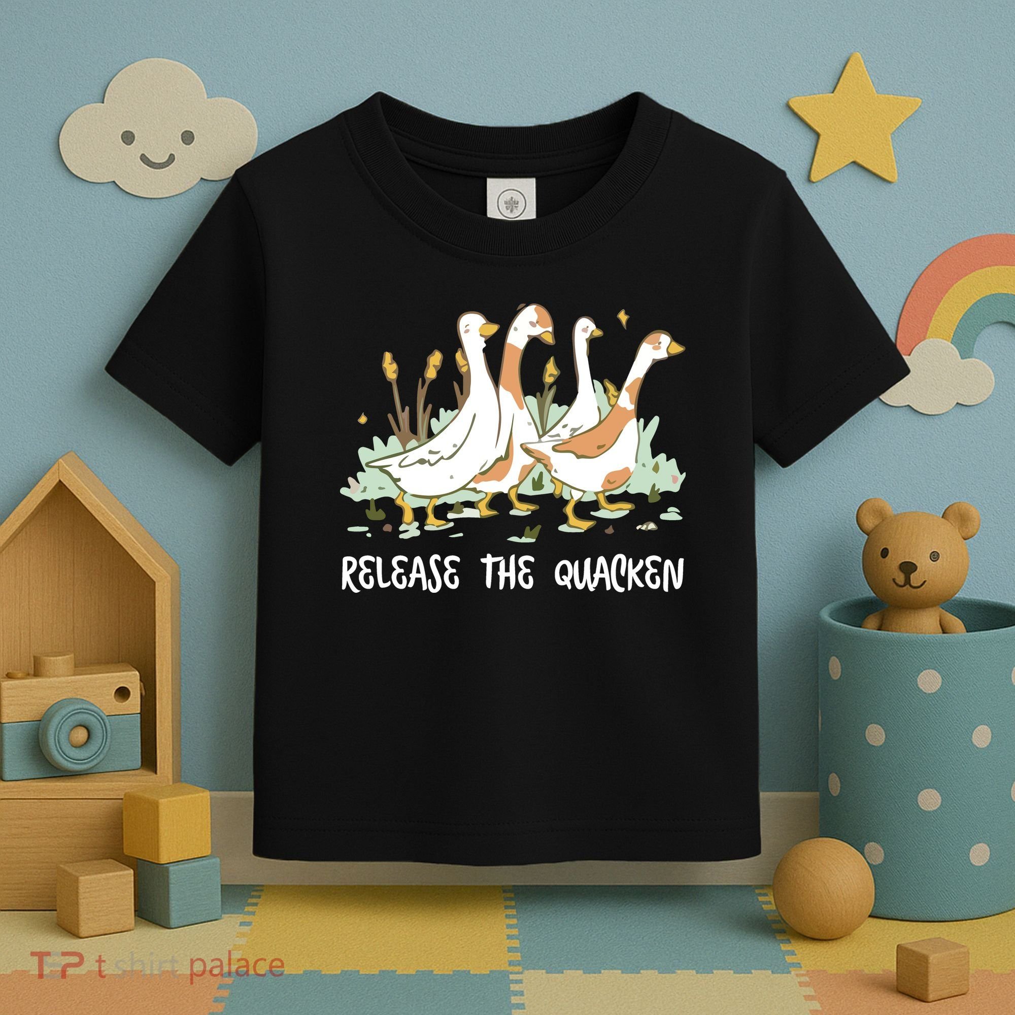 Ducks Release The Quacken Cute Duck Toddler T-Shirt