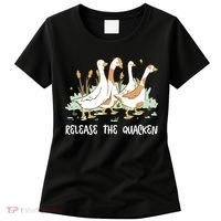 Ducks Release The Quacken Cute Duck Women's T-Shirt thumb 0