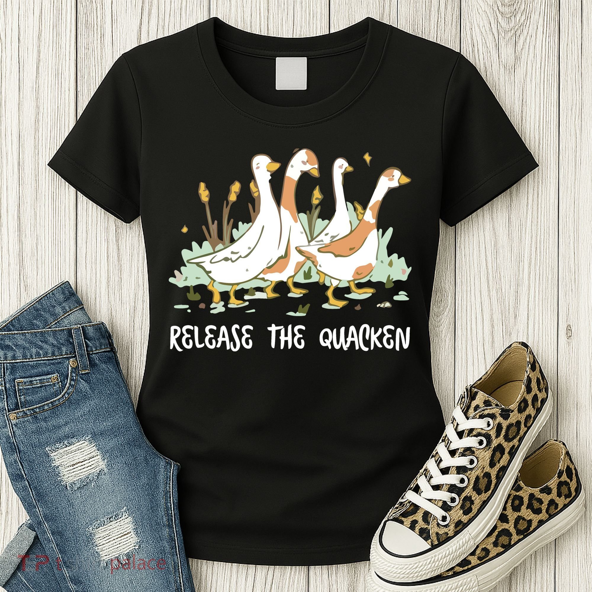 Ducks Release The Quacken Cute Duck Women's T-Shirt