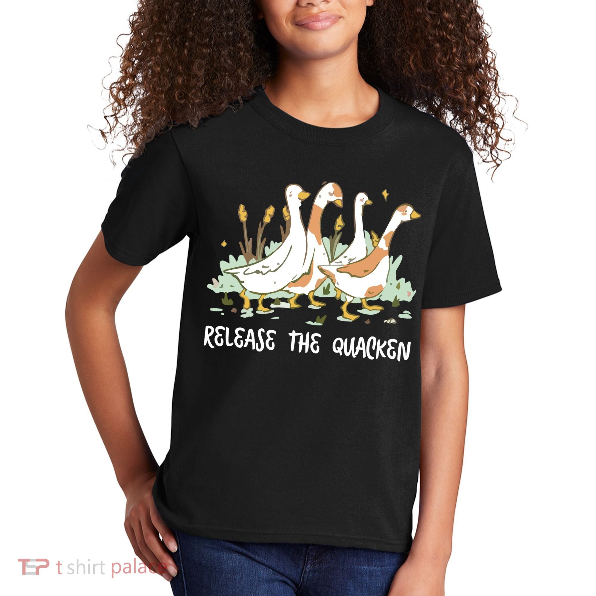 Ducks Release The Quacken Cute Duck Kids T-Shirt