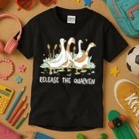 Ducks Release The Quacken Cute Duck Kids T-Shirt thumb 3