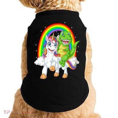 Dinosaur Riding Unicorn Doggie Tank