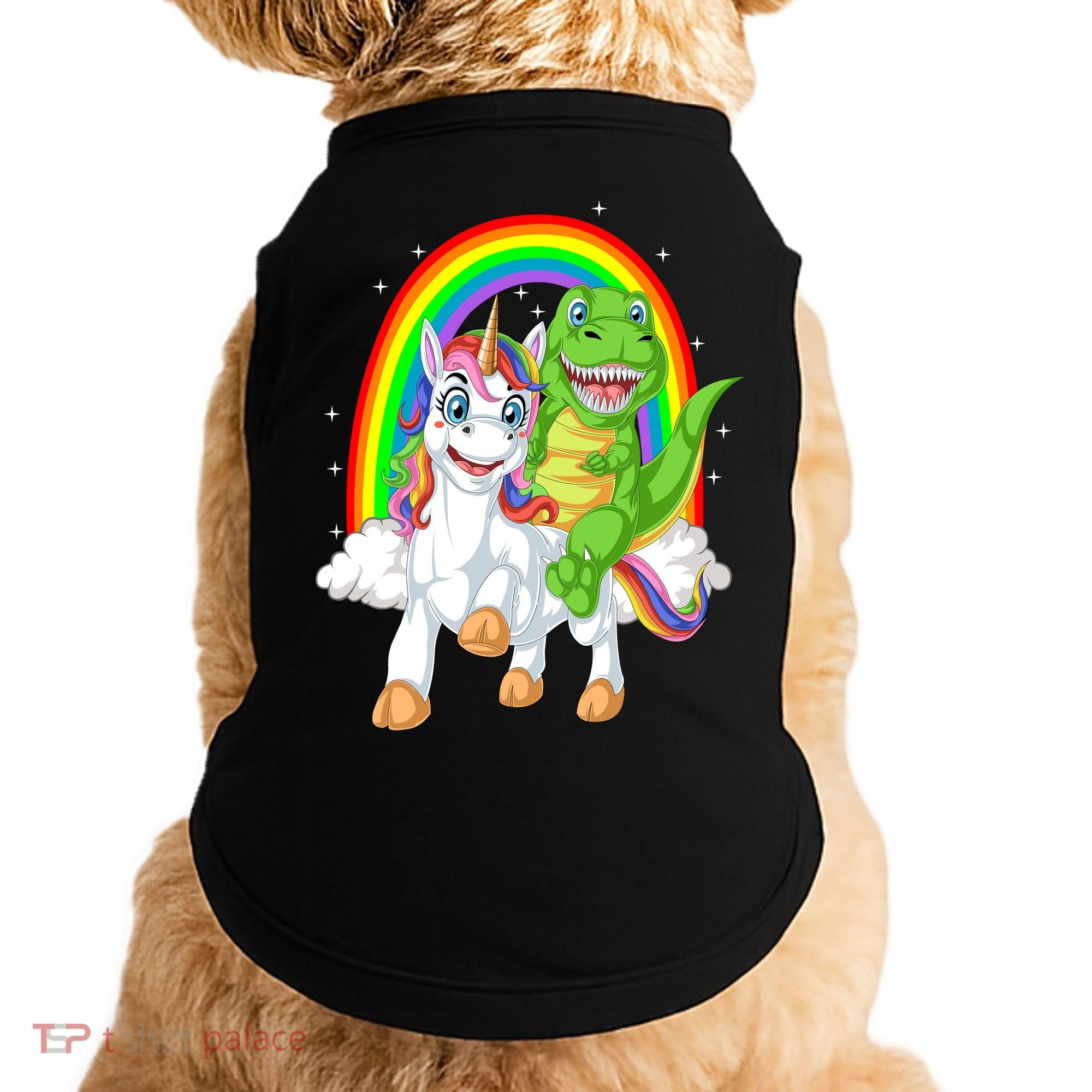 Dinosaur Riding Unicorn Doggie Tank