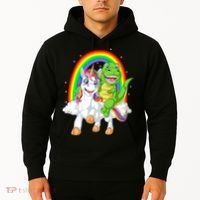 Dinosaur Riding Unicorn Hoodie thumb 2
