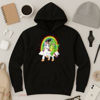 Dinosaur Riding Unicorn Hoodie thumb 3
