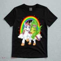 Dinosaur Riding Unicorn T-Shirt thumb 5