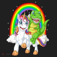 Dinosaur Riding Unicorn Golf Towel thumb 3