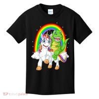 Dinosaur Riding Unicorn Kids T-Shirt thumb 0