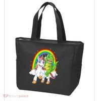 Dinosaur Riding Unicorn Tote Bag thumb 3