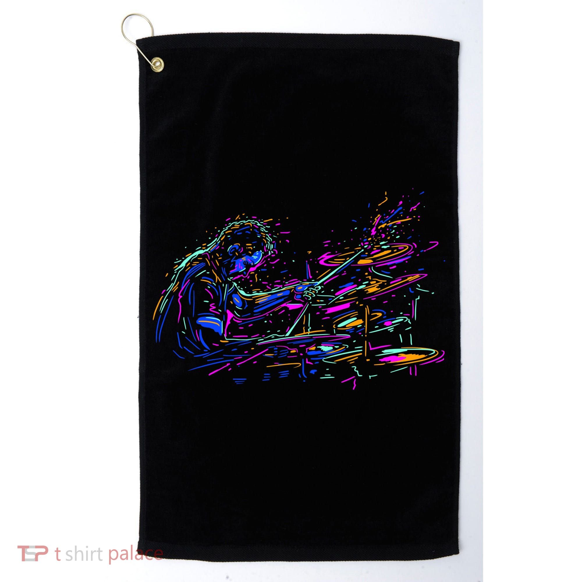 Drummer Abstract Golf Towel
