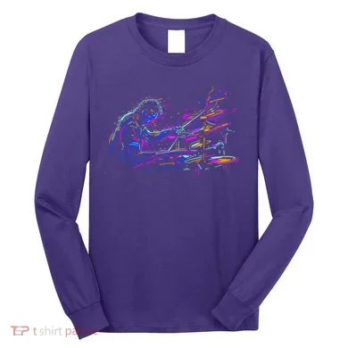 Drummer Abstract Long Sleeve Shirt