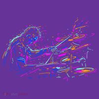 Drummer Abstract Women's Long Sleeve Shirt thumb 2