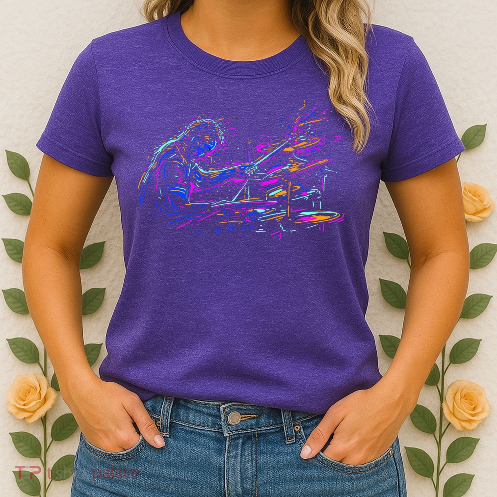 Drummer Abstract Women's T-Shirt