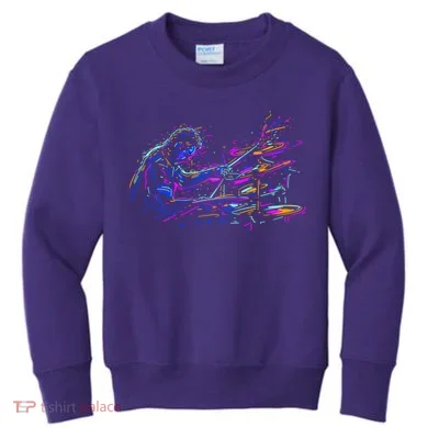 Drummer Abstract Kids Sweatshirt