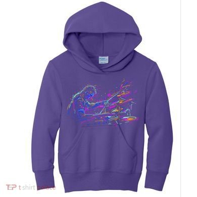 Drummer Abstract Kids Hoodie