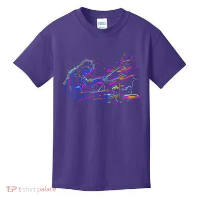 Drummer Abstract Kids T-Shirt