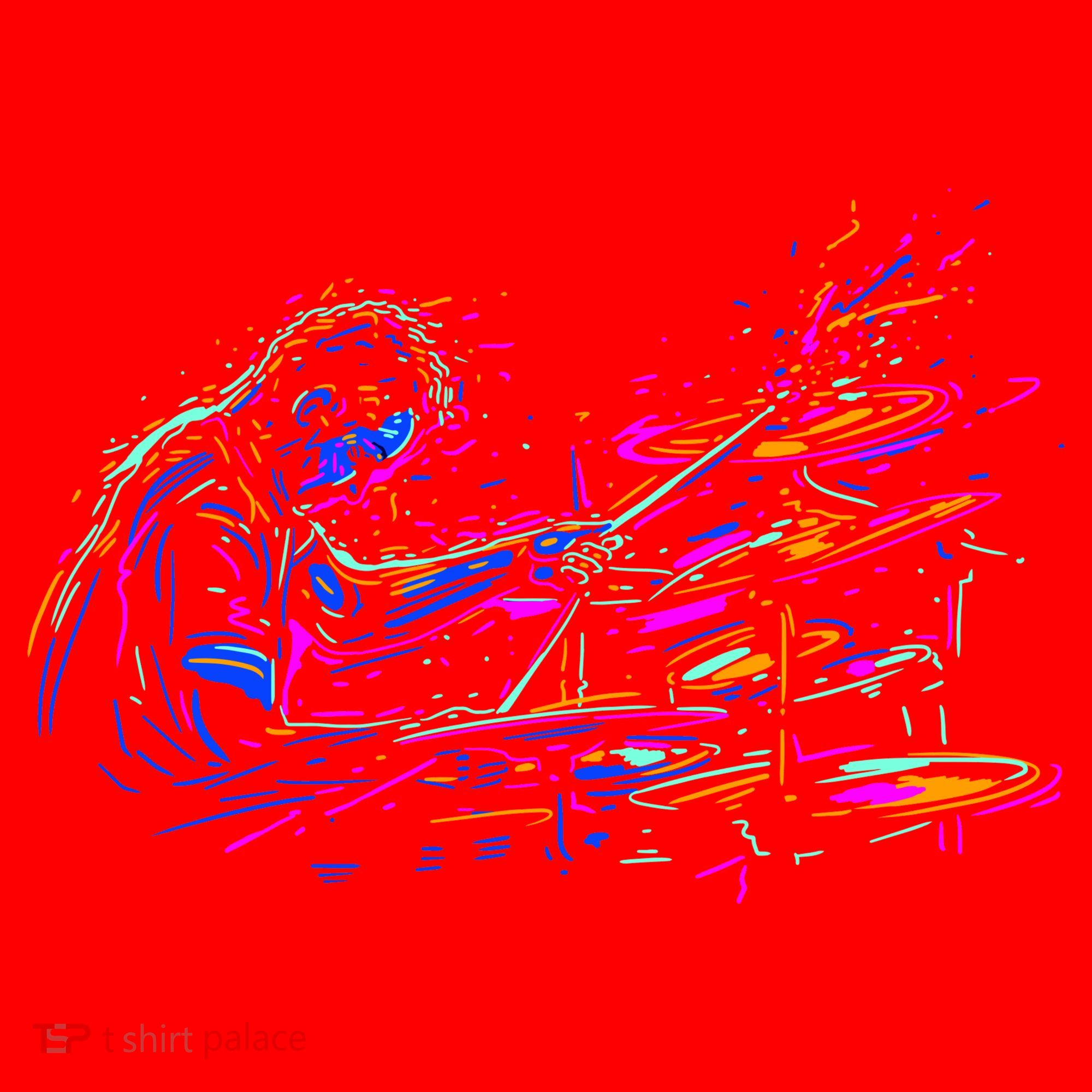 Drummer Abstract Santa Hat