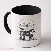 Drummer Playing Rock Band Illustration Coffee Mug thumb 0