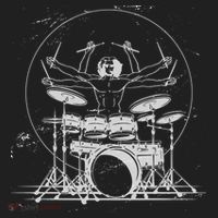 Drummer Playing Rock Band Illustration Beanie thumb 2