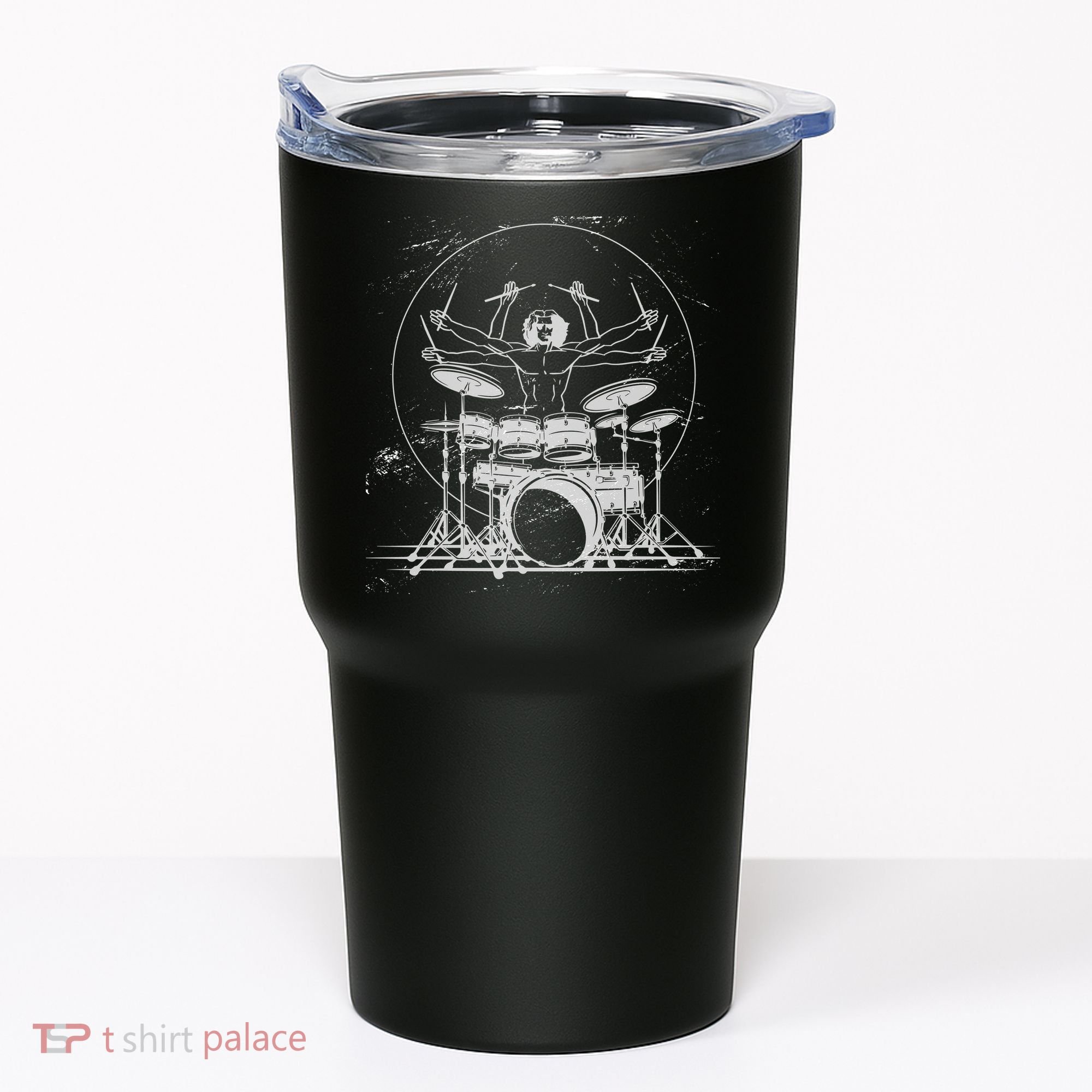 Drummer Playing Rock Band Illustration Tumbler