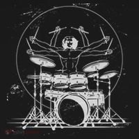 Drummer Playing Rock Band Illustration Tie-Dye T-Shirt thumb 2