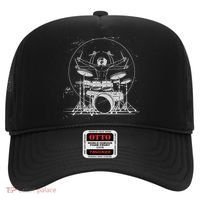 Drummer Playing Rock Band Illustration Hat thumb 0