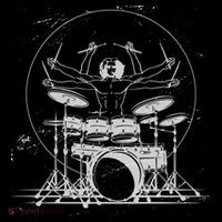 Drummer Playing Rock Band Illustration Visor thumb 3