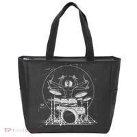 Drummer Playing Rock Band Illustration Tote Bag thumb 0