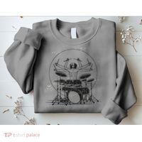 Drummer Playing Rock Band Illustration Sweatshirt thumb 2