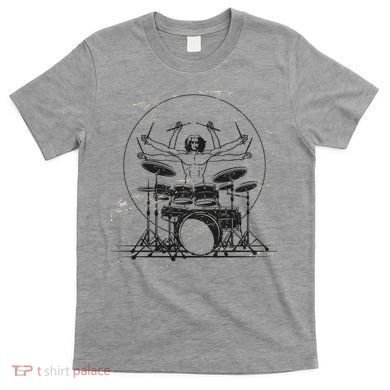 Drummer Playing Rock Band Illustration T-Shirt