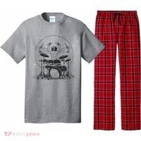 Drummer Playing Rock Band Illustration Pajama Set thumb 0