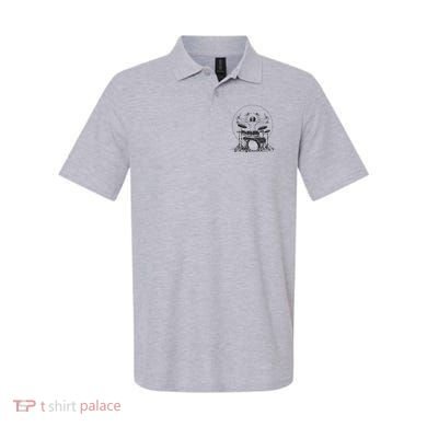 Drummer Playing Rock Band Illustration Polo