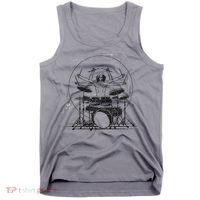 Drummer Playing Rock Band Illustration Tank Top thumb 0