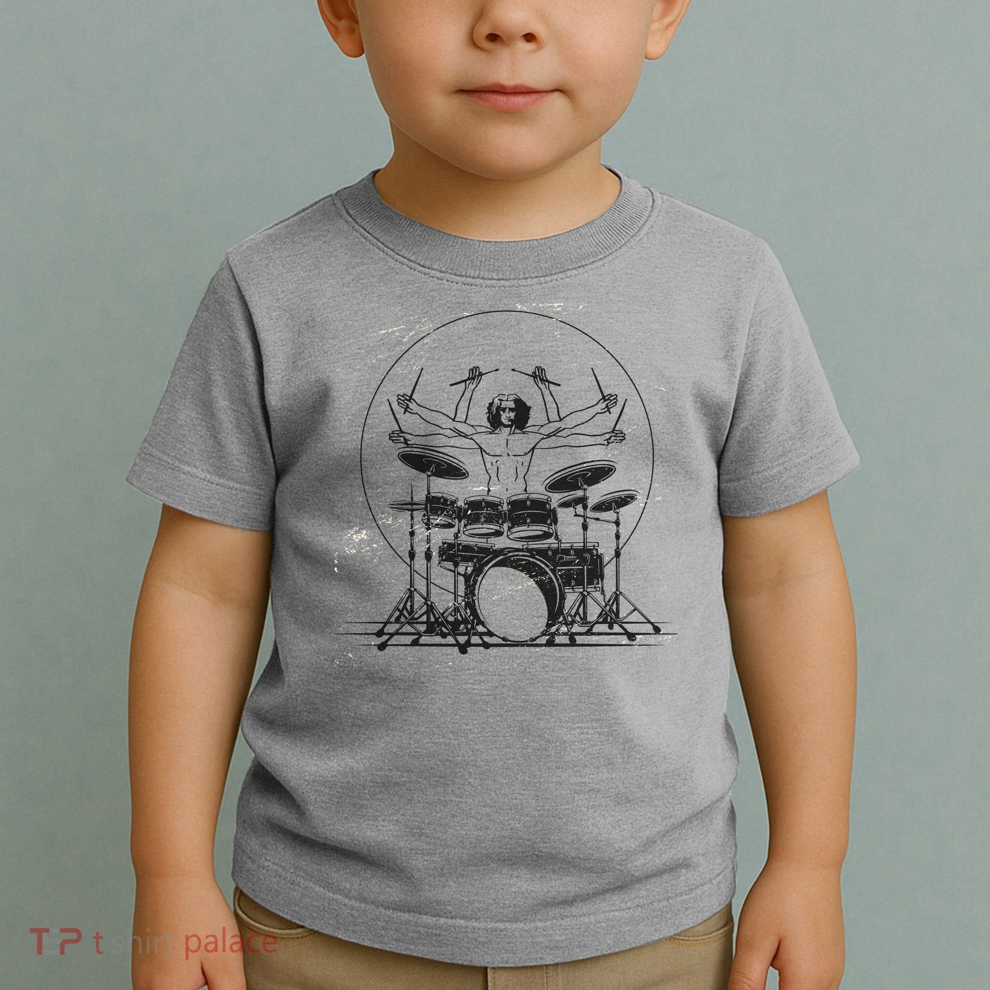 Drummer Playing Rock Band Illustration Toddler T-Shirt