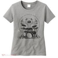 Drummer Playing Rock Band Illustration Women's T-Shirt thumb 0