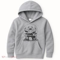 Drummer Playing Rock Band Illustration Kids Hoodie thumb 0