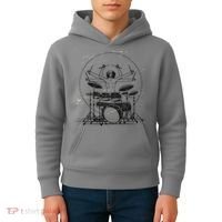 Drummer Playing Rock Band Illustration Kids Hoodie thumb 4