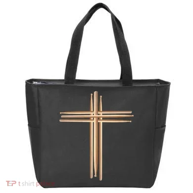 Drumsticks Cross Tote Bag