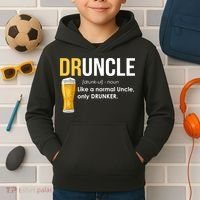 Druncle Like a Normal Uncle Only Drunker Kids Hoodie thumb 2