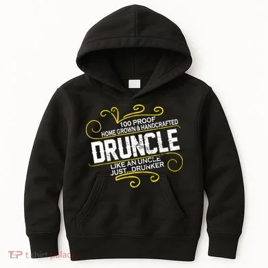 Druncle Like A Uncle Just Drunker Kids Hoodie