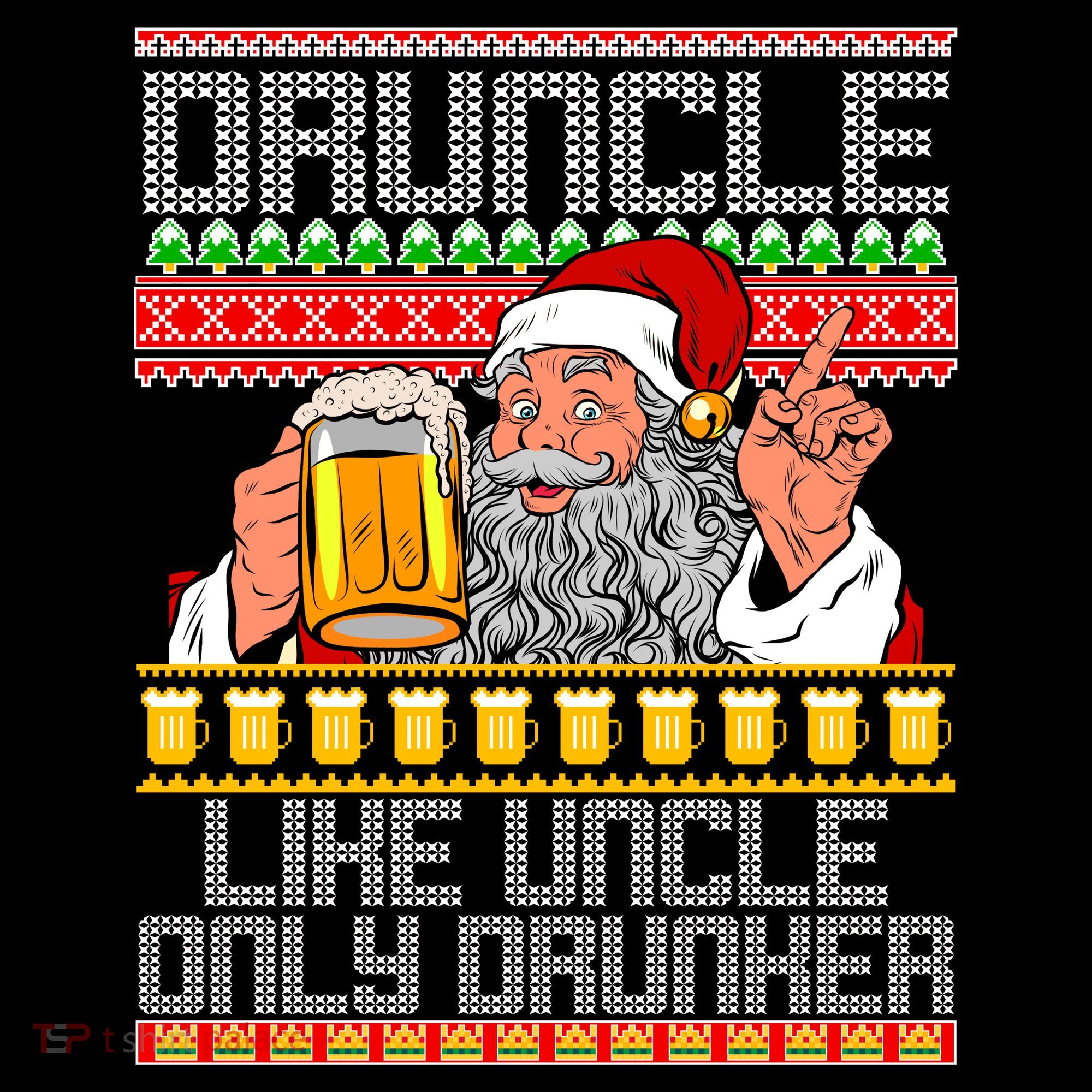Druncle Like Uncle Only Drunker Ugly Christmas Bucket Hat