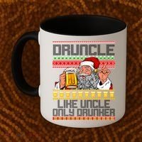 Druncle Like Uncle Only Drunker Ugly Christmas Coffee Mug thumb 2
