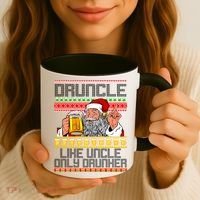 Druncle Like Uncle Only Drunker Ugly Christmas Coffee Mug thumb 3