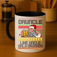 Druncle Like Uncle Only Drunker Ugly Christmas Coffee Mug thumb 4