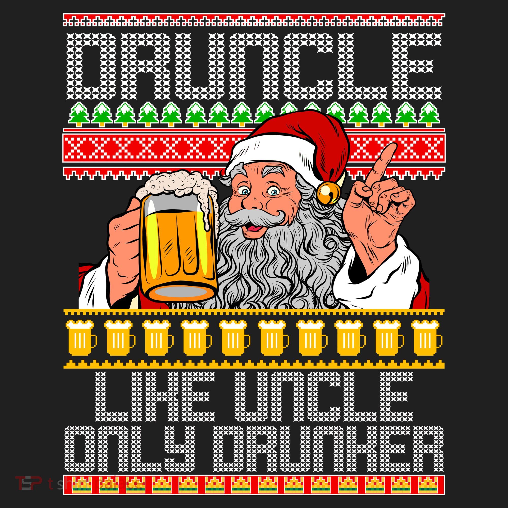 Druncle Like Uncle Only Drunker Ugly Christmas Beanie